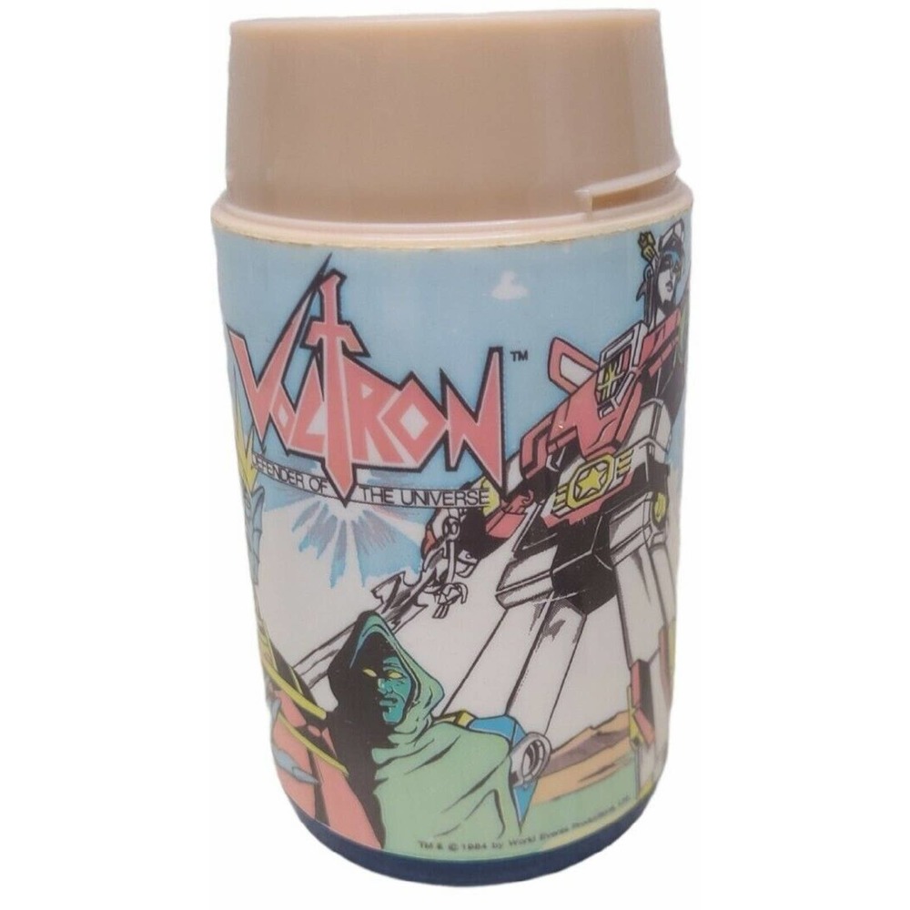 vintage 1984 aladdin voltron defender of the universe thermos - no lid or cup